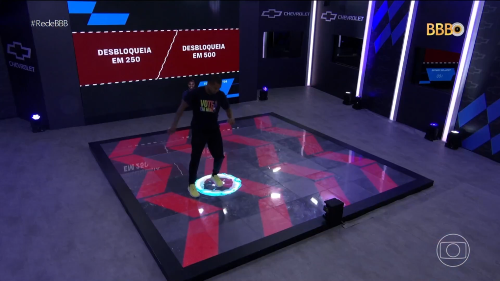 Painel de LED Interativo em uma ação da Chevrolet na final do Big Brother Brasil 24